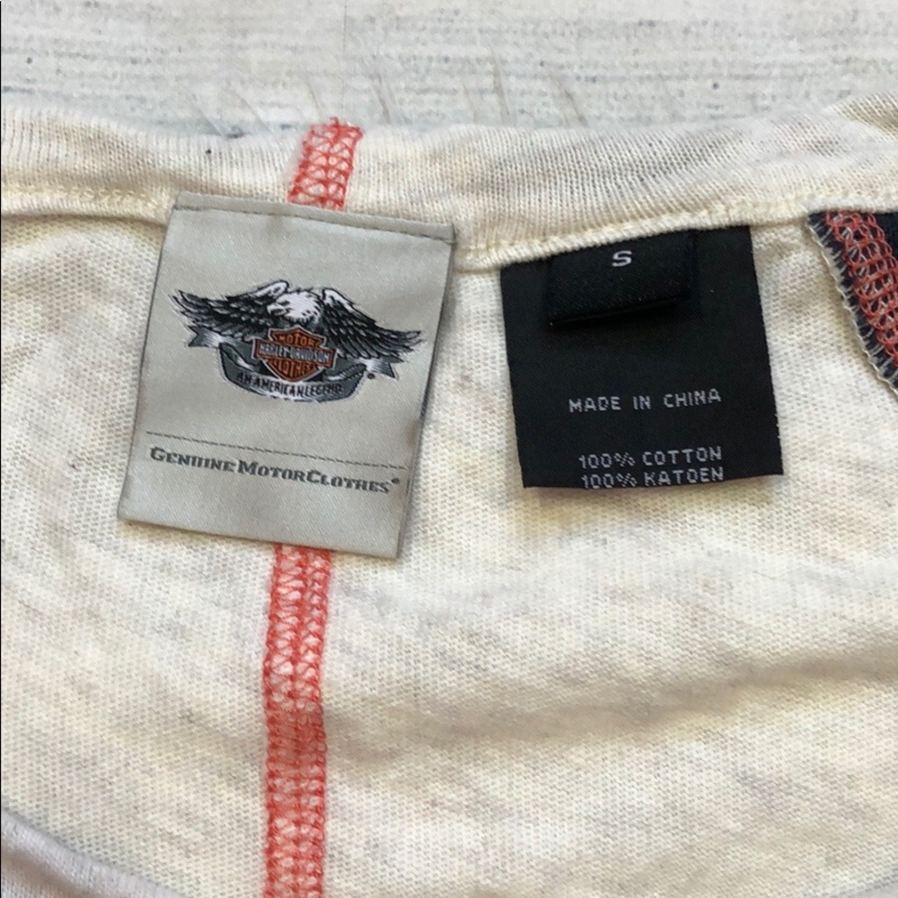 Harley Davidson Logo Criss Cross Tee - Picture 2 of 7